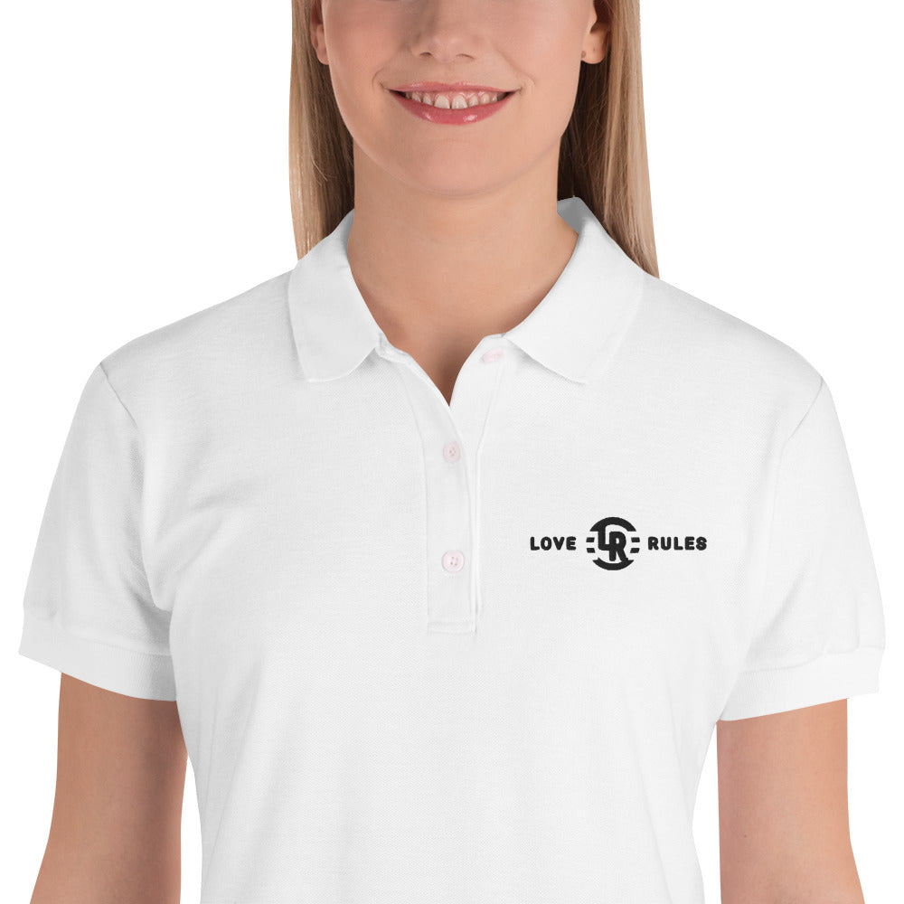 Feather Embroidered Women's Polo Shirt