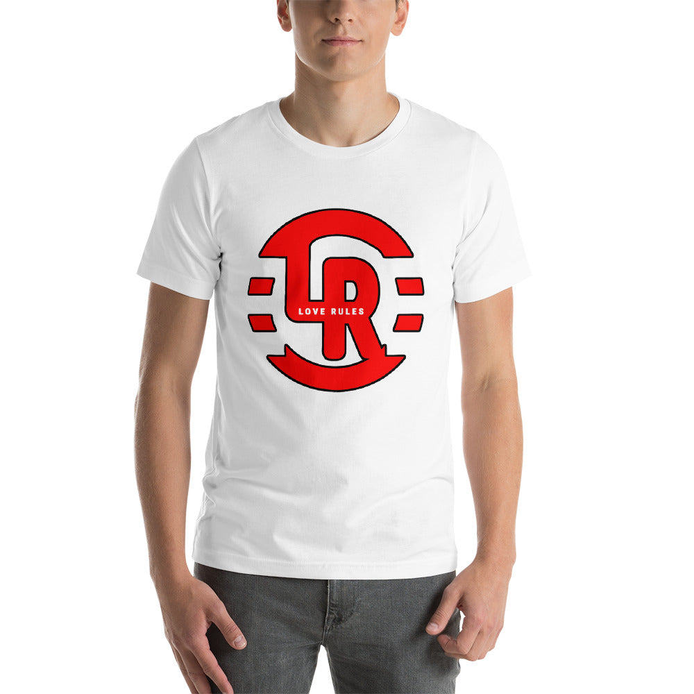 Red white Short-Sleeve Unisex T-Shirt